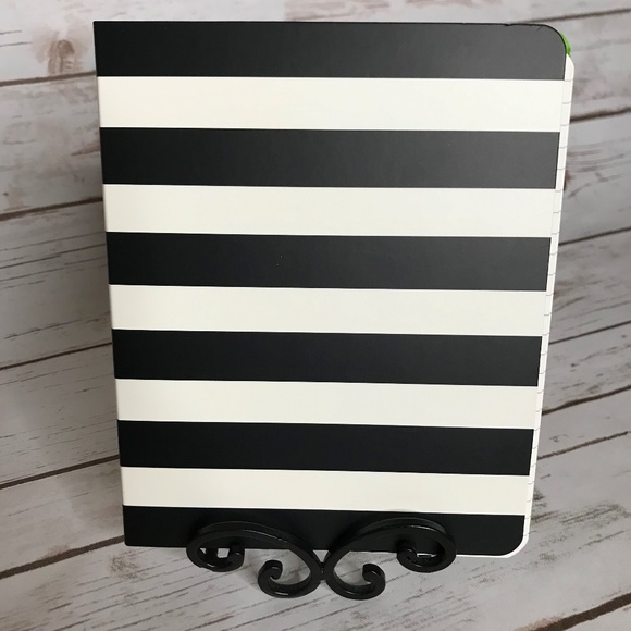 Kate Spade Black Stripe Spiral Notebook - Picture 2 of 7